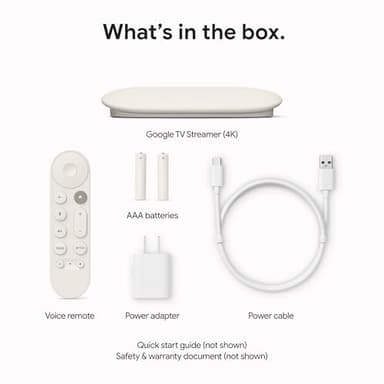 Google TV Streamer 4K - Fast Streaming Entertainment on Your TV with Voice Search Remote - Watch Movies, Shows, Live TV, and Netflix in 4K HDR - Smart Home Control - 32 GB of Storage - Porcelain - Image 10