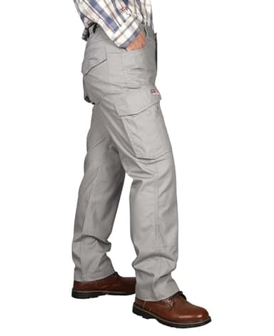 BOCOMAL FR Pants Cargo Pockets Lightweight 100% C Rip Stop Water Repellent Finish Flame Resistant Jeans Regular Fit - Image 5