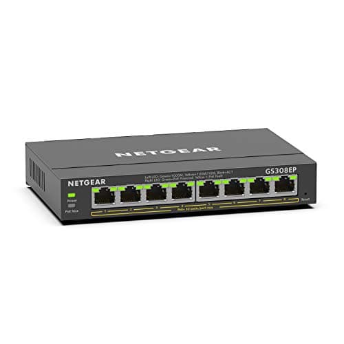 NETGEAR 8 Port PoE Gigabit Ethernet Easy Smart Managed Essentials Switch (GS308EP) - with 8 x PoE+ @ 62W, Desktop or Wall Mount - Image 1