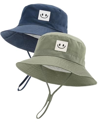 FURTALK Baby Sun Hat Smile Face Toddler Boys Girls Bucket Hat 0-5 Years Kids UPF 50+ Sun Protection Summer Hats - Image 1