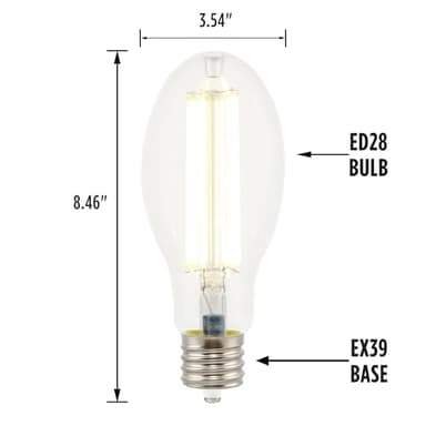 Westinghouse Lighting 5225100 32 Watt (175W HID Equivalent) ED28 Daylight High Lumen Filament LED Light Bulb, EX39 Mogul Base - Image 3