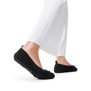 DREAM PAIRS Women's Flats, Foldable Ballet Flats for Women, Bowknot Round Toe Comfort Light Weight Slip-On Knit Dress Shoes,Size 7.5,Black,DWUMFA2502 - Image 6