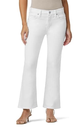 HUDSON Women's Petite Nico Mid Rise Cropped Bootcut Jean, White, 23 - Image 1