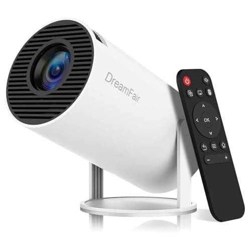 Mini Projector, Support 4K 1080P Portable Projector with Dual Band WIFI6 5G Wireless 5.2 Bluetooth Android 11, 200 ANSI Lumens, 180° Rotatable, Auto Keystone Correction,35"-130" Screen Video Projector - Image 1