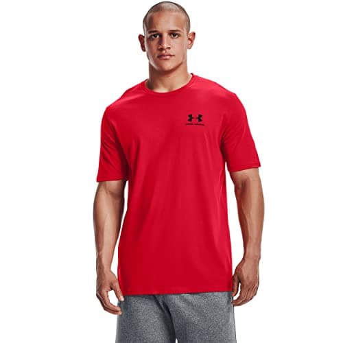 Under Armour Men's UA Sportstyle Left Chest Short Sleeve Shirt XL Red - Image 1