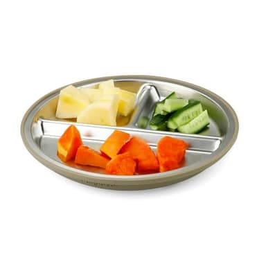 PandaEar 3 Pack Stainless Steel Baby Suction Plates, Divided Toddler Plate for Baby Led Weaning Supplies, Non-Slip Toddler Baby Feeding Set Dishwasher Safe (Blue/Green/Brown) - Image 7