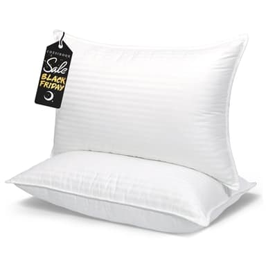 COZSINOOR Bed Pillows for Sleeping Queen Size - Hotel Quality Set of 2 - Breathable Down Alternative Microfiber Filled for Back, Stomach, Side Sleepers, Cooling & Skin-Friendly - Image 4