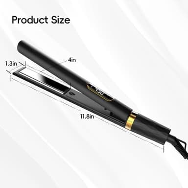 Nicebay 1” Ttanium Flat Iron, Fast Heating Hair Straightener & Curler,with 5 Temp Settings, Negative Ion Technology,Travel-Friendly，Smooth Salon Design - Image 8