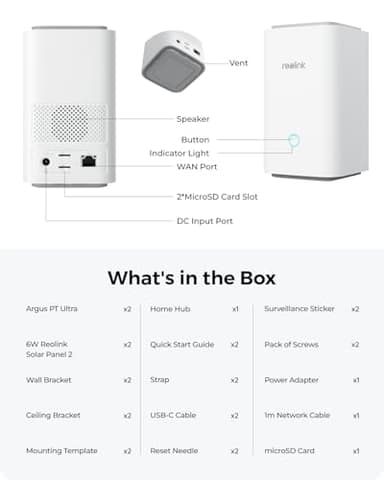 REOLINK 4K Security Cameras Wireless Outdoor System, Encrypted 1 Year Local Storage, Color Night Vision, 2.4/5GHz Wi-Fi, AI Detection, No Monthly Fee, Home Hub with 4X Eco Ultra+Solar Panel - Image 9