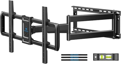 PERLESMITH Long Arm TV Wall Mount Full Motion for 37-75 inch TVs, Corner TV Mount Bracket with 27.36-inch Articulating Long Extension Arm, Swivel&Tilt, Max VESA 600x400mm up to 110lbs, 16" Wood Stud - Image 1