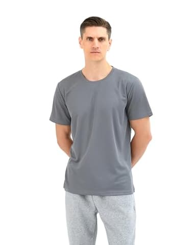 gaulupue 3 Pack Workout Shirts for Men Athletic Running Gym Short Sleeve Tee Shirts for Men (US, Alpha, X-Large, Regular, Regular, Black/White/Grey) - Image 4