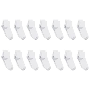 Hanes Womens Value Pack, Ankle Soft Moisture-wicking Socks, Available In 10 And 14-packs, White - 14 Pack, 5-9 US - Image 2
