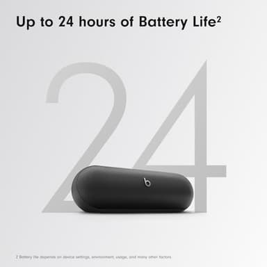 Beats Pill - Portable Bluetooth Speaker - Up to 24H Battery Life, Water Resistant, Bluetooth, Apple & Android Compatible, Seriously Loud Sound for Home, Outdoor and Travel - Matte Black - Image 5