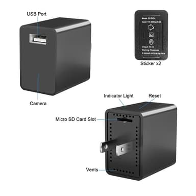 USB Charger Camera - HD 1080P Mini WiFi Security Camera - Small Micro Wireless Nanny Cam for Home Indoor Security - Image 2