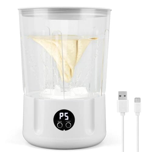 Drtenvd Portable Mini Washing Machine, 2L Underwear Washer 4000mAh Compact Deep Cleans Underwear, Baby Clothes, Lightweight Washing Machine for Apartment, Dorm, Hotel, Travel, Camping