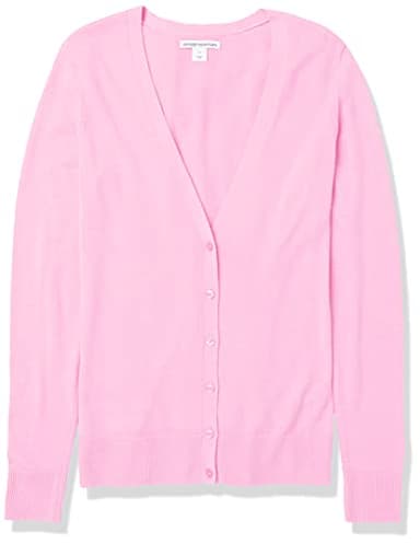 Amazon Essentials Women's Lightweight V-Neck Cardigan Sweater (Available in Plus Size), Pink, XX-Large - Image 6