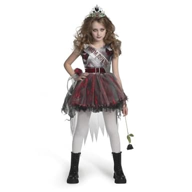 Spooktacular Creations Zombie Prom Queen Costume for Girls, Halloween Costumes for Kids, Zombie Princess Outfit for Girls - Image 1
