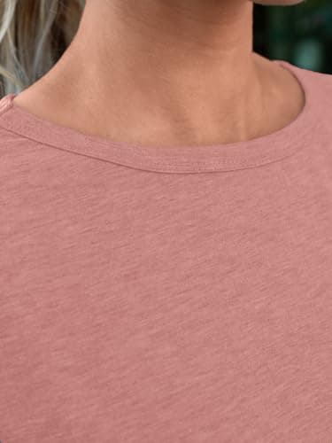 AUTOMET Womens Tops Shorts Sleeve Shirts for Summer Spring Beach Vacation Plus Size Oversized Casual Tee for Teen Girls 2025 02_Pink XL - Image 5