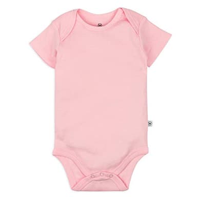 Honestbaby Organic Cotton Short Sleeve Bodysuits Multi Pack, 5 Pack Pink Ombre, 12 Months - Image 4