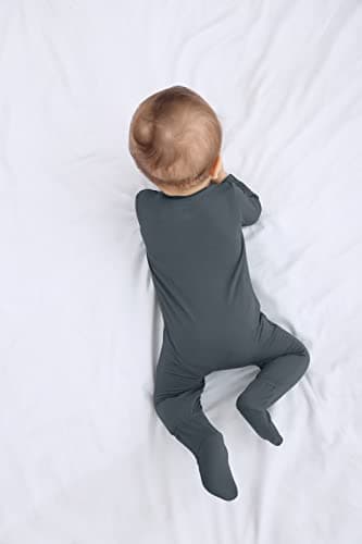 GUISBY Rayon Made From bamboo Baby Pajamas, Newborn Double Zipper Sleepers, Long Sleeve with Mitten Cuffs Pack of 3 - Image 7