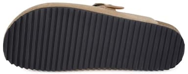 Unisex Suede Leather Clogs Mules Mens Womens Genuine Cork Footbed House Slipers with Arch Support and Adjustable Buckle Apricot - Image 4