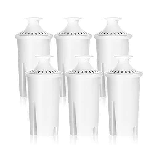 Overbest NSF Certified Pitcher Water Filter, Replacement for Brita® Pitchers and Dispensers, Brita® Classic 35557, OB03, Mavea® 107007, and More, Includes 6 Filters - Image 1