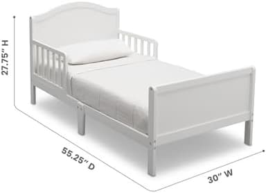 Delta Children Bennett Wood Toddler Bed - Greenguard Gold Certified, Bianca White - Image 5