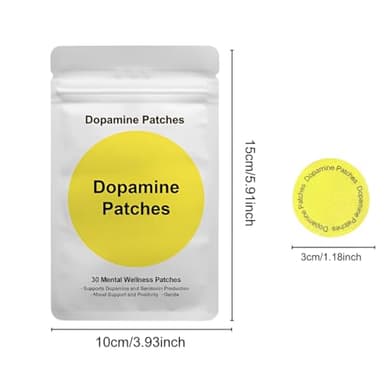 Dopamine Patches - 30 Vegan Mood Support Patches for Daily Mental Wellness, Positivity & Motivation - Supports Dopamine & Serotonin Balance - Image 4