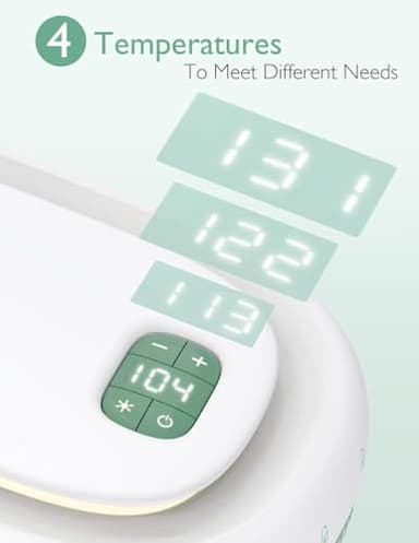 Momcozy Baby Wipe Warmer, Innovative Spring Design, Large Capacity Wipes Dispenser, Fast and Even Heating, 4 Modes of Temperature Heating Control, Diaper Wipe Warmer with Night Light - Image 5