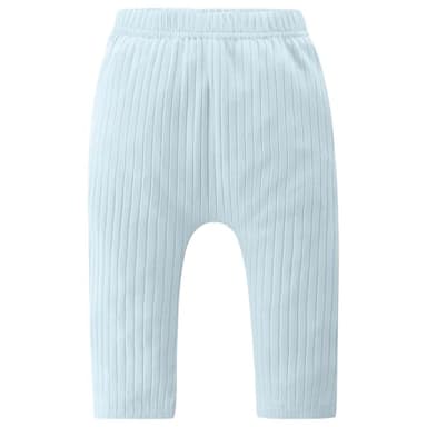Fullfamous Toddler Baby Girl Pants Leggings Cotton Ribbed 5 Pack Pant Clothing Outfits Pant Black/White/Pink/Yellow/Blue 3-4T - Image 5