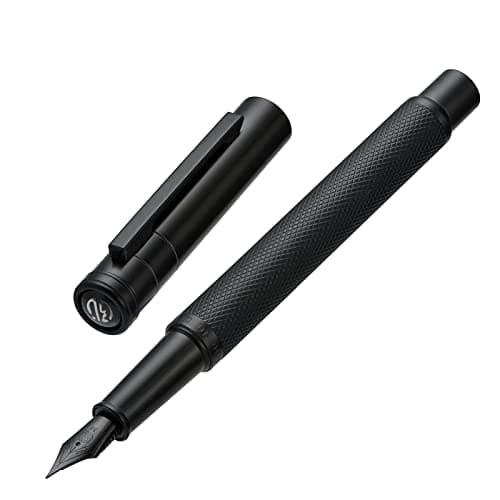 Hongdian Black Forest Fountain Pen Medium Nib Classic Design with Converter and Metal Pen Case Set - Image 1