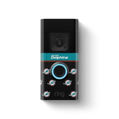 All-New Limited Edition, Official NFL Faceplate for Ring Doorbells - Video Doorbell 3, Video Doorbell 3 Plus, Video Doorbell 4, Battery Doorbell Plus, and Battery Doorbell Pro | Miami Dolphins - Image 2
