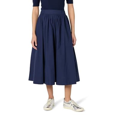 The Drop Women’s Arlo Full Maxi Cotton Skirt, Maritime Navy, S - Image 1