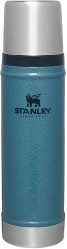 Stanley Classic Legendary Vacuum Bottle 20 oz | Wide Mouth with Leakproof Cup Lid | Keep Drinks Hot or Cold | Packable for Travel | Insulated Stainless Steel Thermos | BPA-Free | Hammertone Lake - Image 1