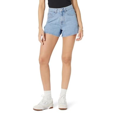 The Drop Women's Rowan Flared Denim Short Light Indigo, 32 - Image 1