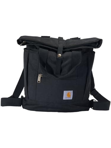 Carhartt Convertible Backpack Tote, Durable Tote Bag with Adjustable Backpack Straps and Laptop Sleeve, Black - Image 1