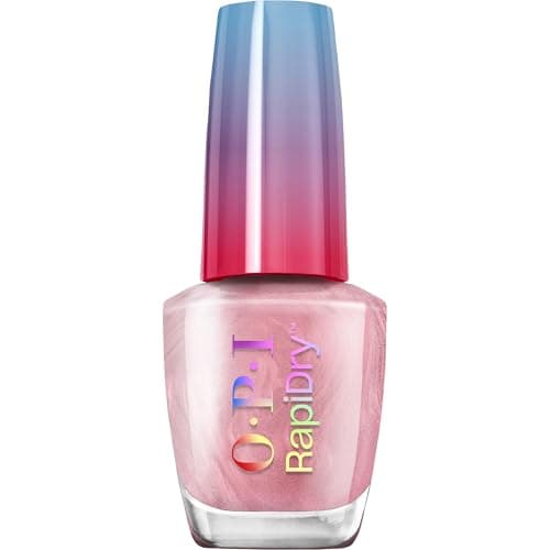 OPI RapiDry Flash n' Flirty | Opaque Soft Pink Pearl Quick Dry Nail Polish | Vegan, Smudge Proof, Fast Drying - Image 1