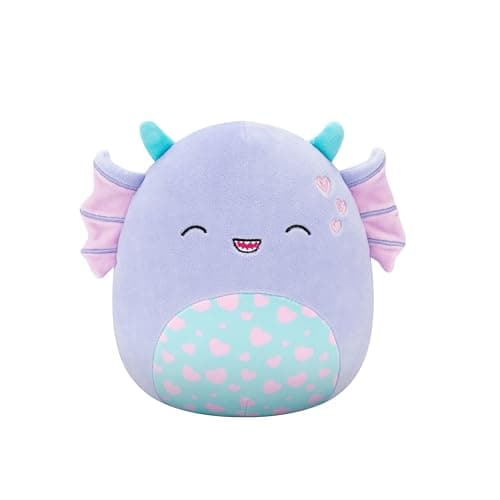 Squishmallows Original 8in Strobe the Purple Swamp Monster with Hearts – Official Jazwares Valentine Plush (Little) - Image 1