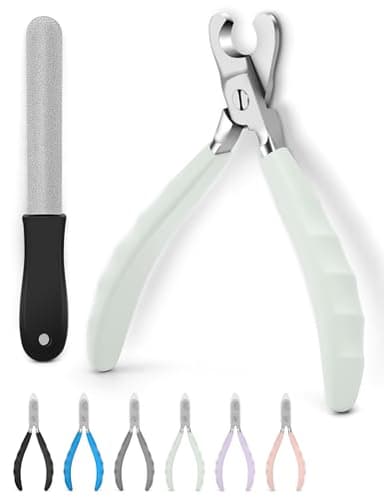 heouvo Heavy Duty Dog Nail Clippers -【Cuts Thick Nails Like Butter】【Upgraded Large Opening】 Professional Toenail Trimmer Razor Sharp Blade for Medium to Giant Breed (Green) - Image 1