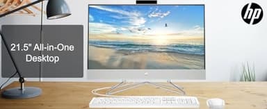 HP All-in-One Desktop Computer, 21.5" FHD Display, Intel Celeron J4025 Processor, 16GB RAM, 1TB SSD, Webcam, HDMI, RJ-45, Wi-Fi, Kb & Mouse, Windows 11 Pro (Renewed) - Image 6