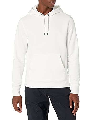 Amazon Essentials Men's Pullover Sweatshirt Hoodie, Big & Tall Options Available, Bright White, Medium - Image 1