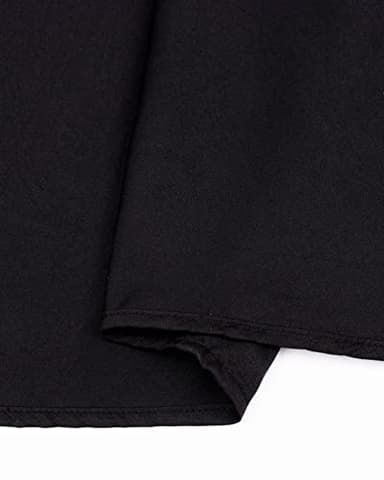 Alimens & Gentle Mens Short Sleeve Dress Shirts Wrinkle Free Solid Casual Button Down Shirts with Pocket, Black Red, XX-Large - Image 6