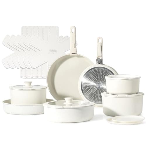 CAROTE 21pcs Pots and Pan Set, Nonstick Induction Cookware Detachable Handle,Cookware Set with Removable Handle - Image 1