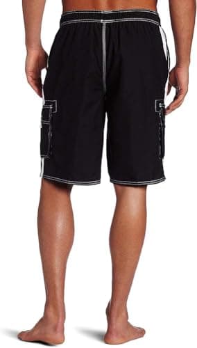 Kanu Surf Men's Barracuda Swim Trunks (Regular & Extended Sizes), Black, XX-Large - Image 7