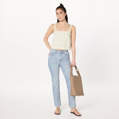 The Drop Women’s Joylin Lace Inset Feminine Top, Ivory, S - Image 4