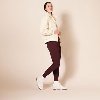 Amazon Essentials Women's Fleece Jogger Sweatpant (Available in Plus Size), Burgundy, Medium - Image 4