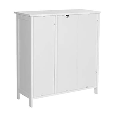 VASAGLE Bathroom Floor Cabinet, Freestanding Storage Cabinet with Drawer, 3 Open Compartments, Adjustable Shelves, 11.8 x 29.5 x 31.5 Inches, White UBBC142W01 - Image 8