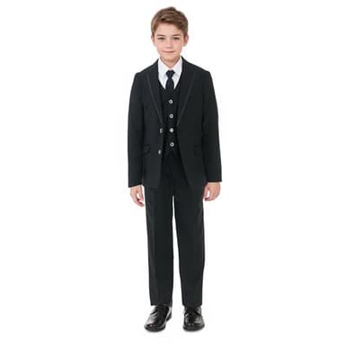 Marvelous World Boys' Formal Slim Fit Suit Set, Adjustable Waist - Image 2