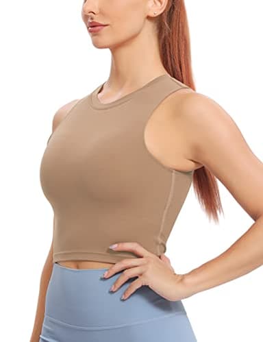 Natural Feelings Nudi Sports Bras for Women Removable Padded Yoga Tank Tops Sleeveless Fitness Workout Crop Tops - Image 4