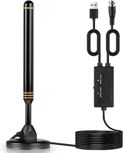 HECHOBO TV Antenna Indoor, Digital TV Antenna for Smart TV Indoor, 32.8ft Long Cable, Omnidirectional Receiving, Supports 4K 1080P TV - Image 1